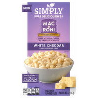 Simply Mac-A-Roni Pasta, with Flavored Sauce, White Cheddar, 8.2 Ounce