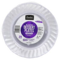 Essential Everyday Dessert Plates, Plastic, 7.5 Inch, 25 Each