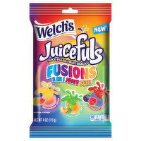 Welch's Juicefuls Fruit Snacks, Fusions, Juice Filled, Watermelon Lemon/Peach Green Apple/Blueberry Raspberry, 4 Ounce