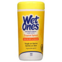 Wet Ones Wipes, Antibacterial, Tropical Splash, 40 Each