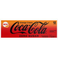 Coca-Cola Zero Sugar  Orange Cream Soda, 12 Fluid ounce