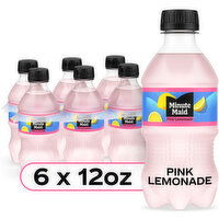 Minute Maid Pink Lemonade Juice Drink Bottles, 12 Fluid ounce