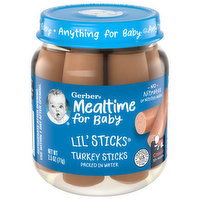 Gerber Mealtime for Baby Turkey Sticks, Lil' Sticks, Crawler (10+ Months), 2.5 Ounce