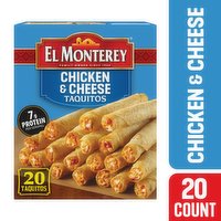 El Monterey Taquitos, Chicken & Cheese, 20 Each