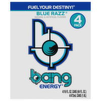 Bang Energy Drink, Blue Razz, 4 Each