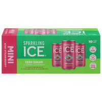 Sparkling Ice Sparkling Water, Zero Sugar, Kiwi Strawberry, Mini, 10 Each