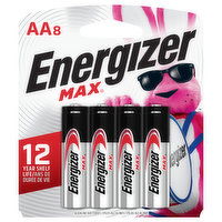 Energizer Max Batteries, Alkaline, AA, 8 Each