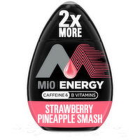 Mio Strawberry Pineapple Smash Naturally Flavored Liquid Water Enhancer with Caffeine & B Vitamins, 3.24 Fluid ounce