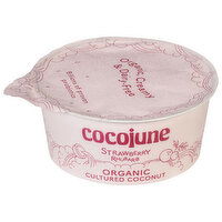 Cocojune Cultured Coconut, Organic, Strawberry Rhubarb, 4 Ounce