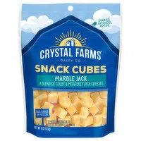 Crystal Farms Cheese, Marble Jack, Snack Cubes, 6 Ounce