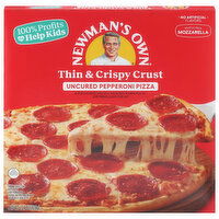 Newman's Own Pizza, Thin & Crispy Crust, Uncured Pepperoni, 15.1 Ounce