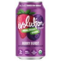 Evolution Fresh Soda, Functional, Berry Burst, 12 Fluid ounce