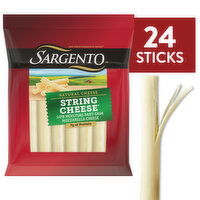 SARGENTO Sargento® Low Moisture Part-Skim Mozzarella Natural Cheese String Cheese Snacks, 24-Count, 24 Ounce