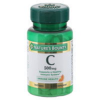 Nature's Bounty Vitamin C, Immune Health, 500mg, Tablets, 100 Each