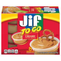 Jif To Go Creamy Peanut Butter, 8 Each