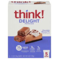 Think! Delight Chocolate Mousse Pie Protein Bar, 5 Each