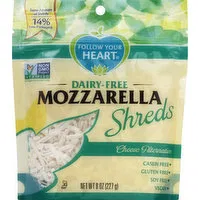 Follow Your Heart Cheese Alternative, Dairy-Free, Mozzarella, Shreds, 8 Ounce