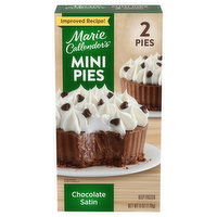 Marie Callender's Pies, Chocolate Satin, Mini, 2 Each