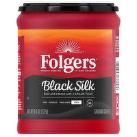 Folgers Coffee, Ground, Dark, Black Silk, 9.6 Ounce