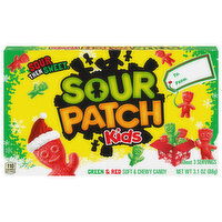 Sour Patch Kids Candy, Soft & Chewy, Green & Red, 3.1 Ounce