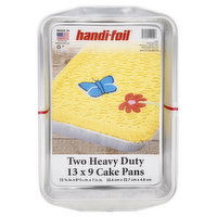 Handi Foil Cake Pans, Heavy Duty, 13 x 9, 2 Each