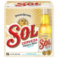 Sol Premium Lager Cerveza Beer, 12 Each