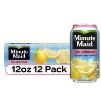 Minute Maid Pink Lemonade, Fruit Drink, 12 Each