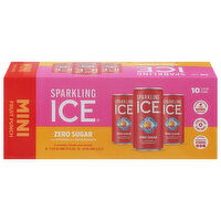 Sparkling Ice Sparkling Water, Zero Sugar, Fruit Punch, Mini, 10 Each