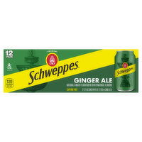 Schweppes Ginger Ale, Caffeine Free, 12 Pack, 12 Each