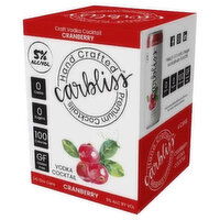 Carbliss Cranberry Vodka Cocktails, 4 Pack cans, 48 Fluid ounce