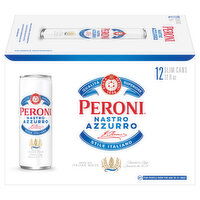 Peroni Nastro Azzurro Italian Style Lager Beer, 12 Each