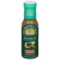 Newman's Own Dressing, Dairy Free, Italian, Avocado Oil & Extra Virgin Olive Oil, 8 Fluid ounce