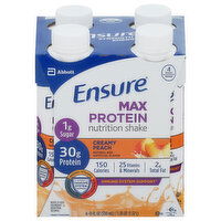 Ensure Max Protein Nutrition Shake, Creamy Peach, 4 Each