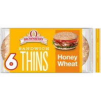 Brownberry Sandwich Thins Sliced Sandwich Thins, 6 count, 12 oz, 6 Each