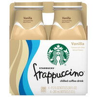 Starbucks Frappuccino Chilled Coffee Drink, Vanilla, 4 Each