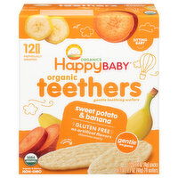 Happy Baby Organics Teething Wafers, Sweet Potato & Banana, 12 Each