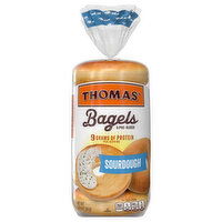 Thomas' Bagels, Sourdough, Pre-Sliced, 6 Each