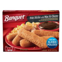 Banquet Fish Sticks With Mac & Cheese, 7.5 Ounce