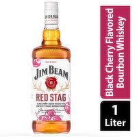 Jim Beam Red Stag Black Cherry Bourbon Whiskey, 1 Litre