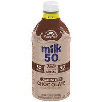 DairyPure Milk 50 Milk50 Chocolate Lactose Free Skim Milk, 48 Fluid ounce