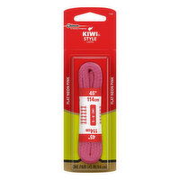 Kiwi Style Laces, Flat Neon Pink, 45 Inch, 1 Each