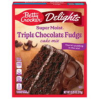 Betty Crocker Cake Mix, Triple Chocolate Fudge, 13.25 Ounce