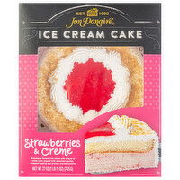 Jon Donaire Ice Cream Cake, Strawberry & Creme, 27 Ounce