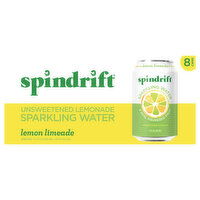 Spindrift Unsweetened Lemon Limeade Sparkling Water, 8 Each