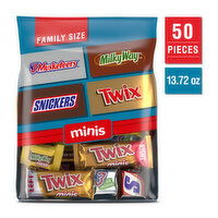 Mixed Not Applicable SNICKERS, TWIX, MILKY WAY & 3 MUSKETEERS Minis Chocolate Bars, Family Size, 13.72 Oz Bulk Bag 
, 13.72 Ounce