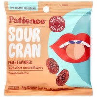 Patience Fruit & Co Sour Cran, Peach Flavored, 2.12 Ounce