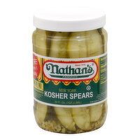 Nathan's Famous Kosher Spears, New York, 32 Fluid ounce