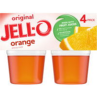 Jell-O Original Orange Ready-to-Eat Jello Cups Gelatin Snack, 4 Each