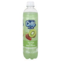 Super Chill Ice Sparkling Water Beverage, Kiwi Strawberry, 17 Ounce