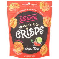 Wowza Crisps, Fuego Lime, Crunchy Rice, 3.5 Ounce